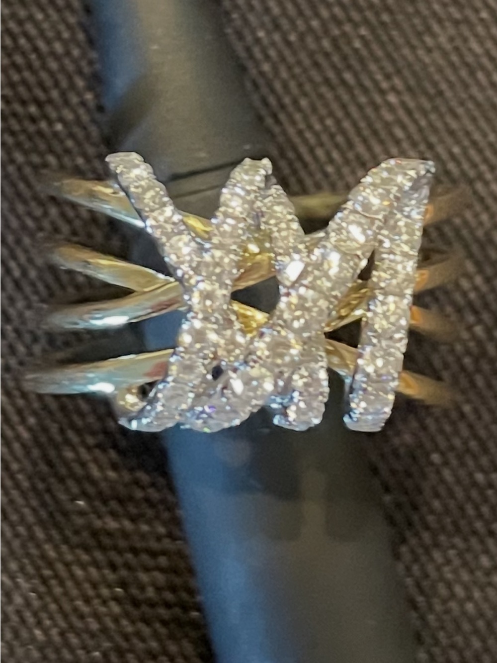 Macy's Pristine 14k Gold diamond ring. Size 7 1/2 Ct approx
